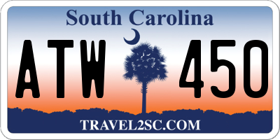 SC license plate ATW450