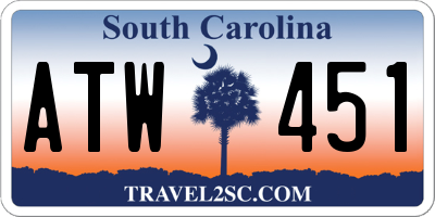 SC license plate ATW451