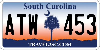 SC license plate ATW453