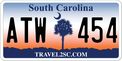 SC license plate ATW454