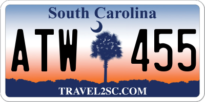 SC license plate ATW455