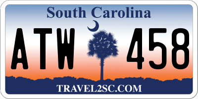 SC license plate ATW458