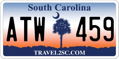 SC license plate ATW459