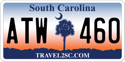 SC license plate ATW460