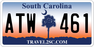 SC license plate ATW461