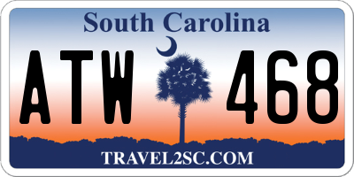 SC license plate ATW468