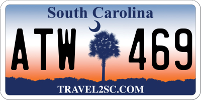 SC license plate ATW469