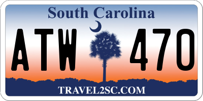 SC license plate ATW470