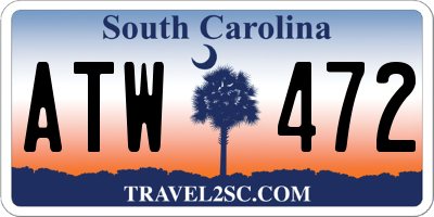 SC license plate ATW472
