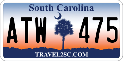 SC license plate ATW475