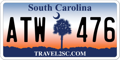 SC license plate ATW476