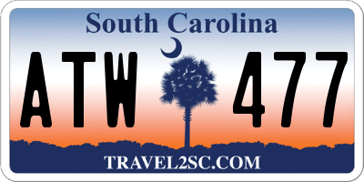 SC license plate ATW477