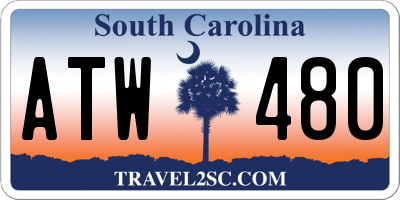 SC license plate ATW480