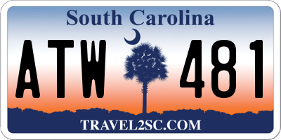 SC license plate ATW481