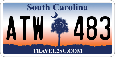 SC license plate ATW483