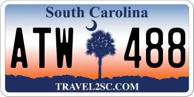SC license plate ATW488
