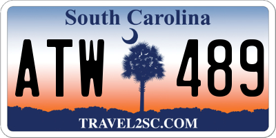 SC license plate ATW489