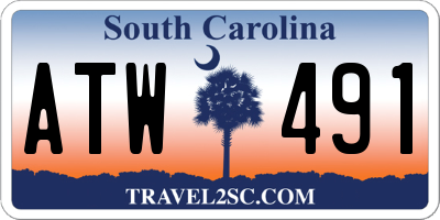 SC license plate ATW491