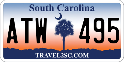 SC license plate ATW495