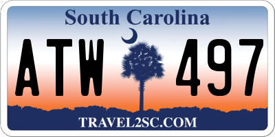 SC license plate ATW497