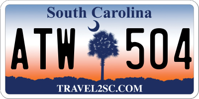 SC license plate ATW504
