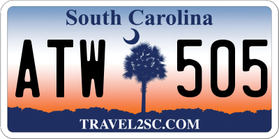 SC license plate ATW505