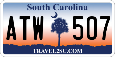 SC license plate ATW507