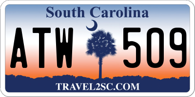 SC license plate ATW509
