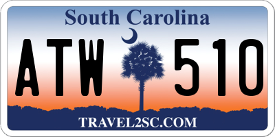 SC license plate ATW510