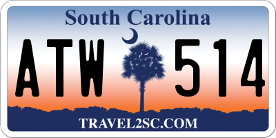 SC license plate ATW514