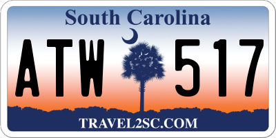 SC license plate ATW517