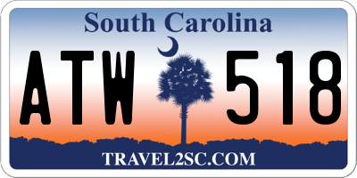 SC license plate ATW518
