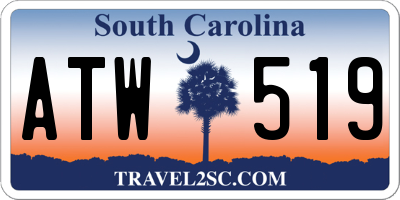 SC license plate ATW519