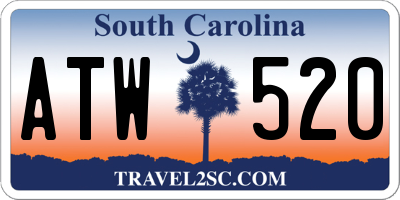 SC license plate ATW520