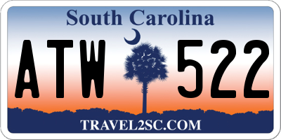 SC license plate ATW522