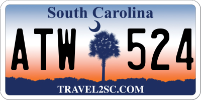 SC license plate ATW524