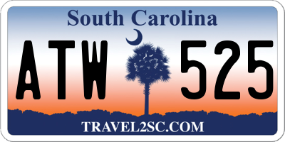 SC license plate ATW525