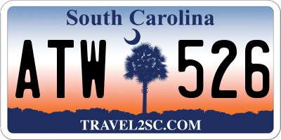 SC license plate ATW526