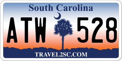 SC license plate ATW528