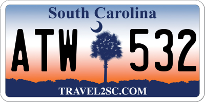 SC license plate ATW532
