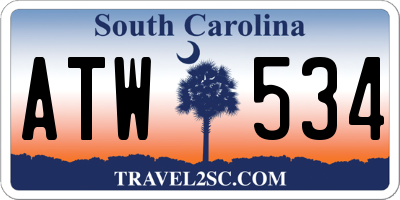 SC license plate ATW534