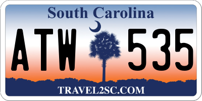 SC license plate ATW535