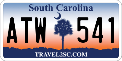 SC license plate ATW541