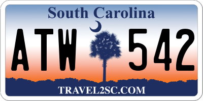 SC license plate ATW542