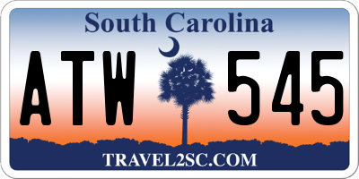 SC license plate ATW545