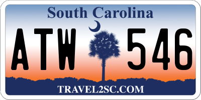 SC license plate ATW546