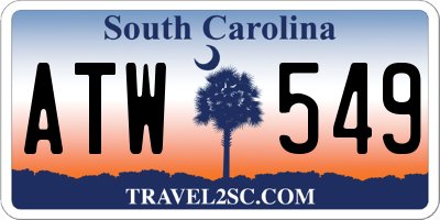 SC license plate ATW549