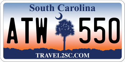 SC license plate ATW550
