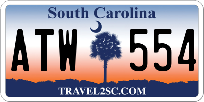 SC license plate ATW554