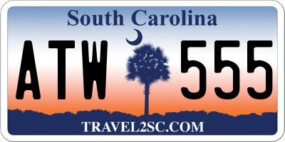 SC license plate ATW555